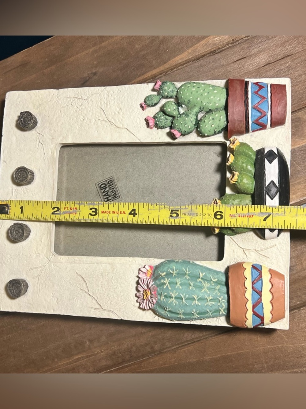 Southwest Sculptural Photo Frame Potted Cactus 1995 Figi Graphic 3.5 X 5 Photos - Picture 8 of 15